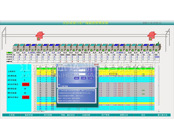 唐山全自动龙门生产线监控管理系统